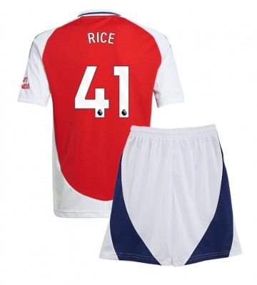 Arsenal Declan Rice #41 Primera Equipación Niños 2024-25 Manga Corta (+ Pantalones cortos)